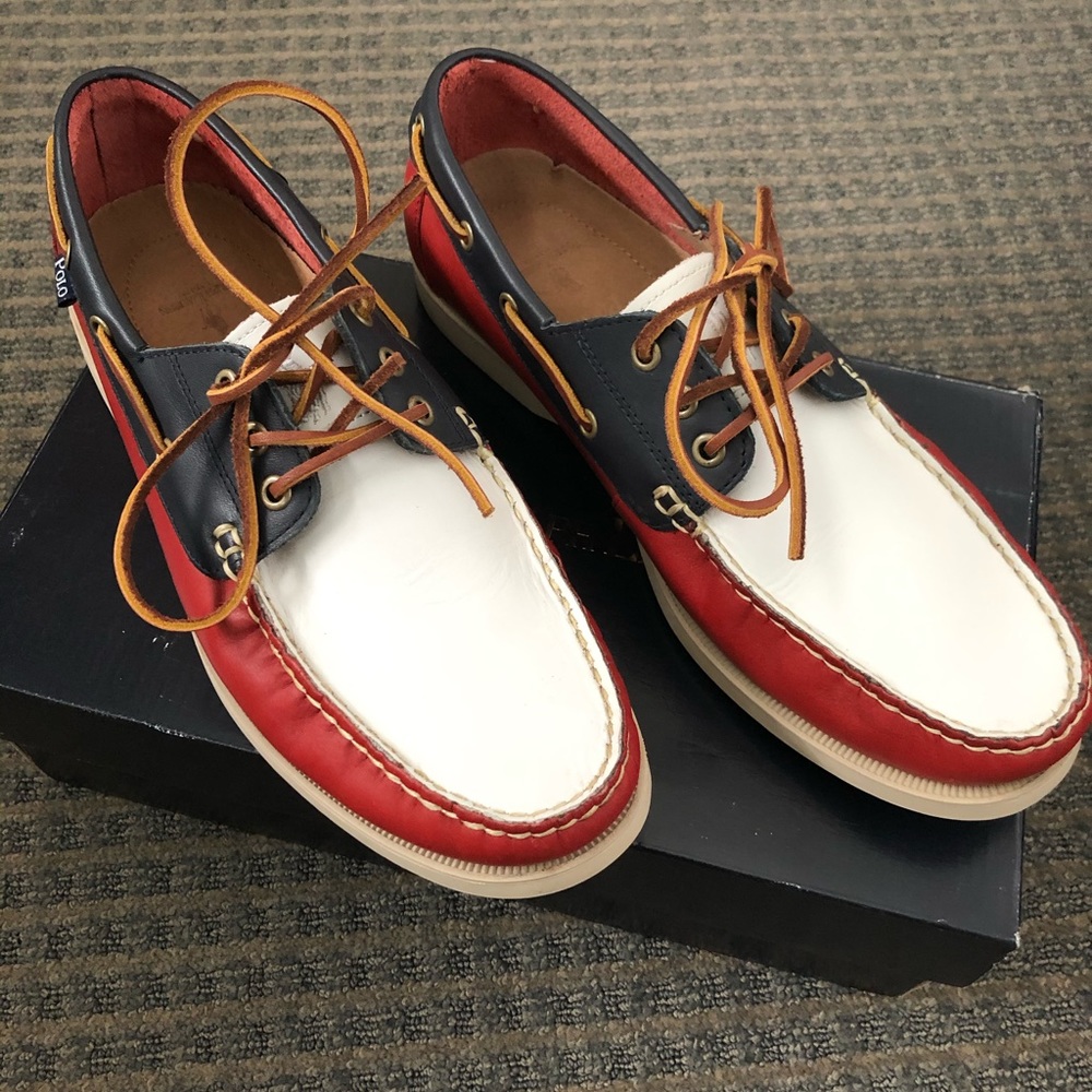 Leather Boat Shoes by Polo